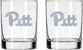 2-Sided Satin Finish Rocks Glass Set of 2 - Dual Etched Team Logo