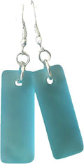 Rectangle Sea Glass Earrings for Women - Handmade in Hawaii