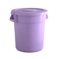 20 Gallon Purple Round Commercial Trash Can with Lid for Durability