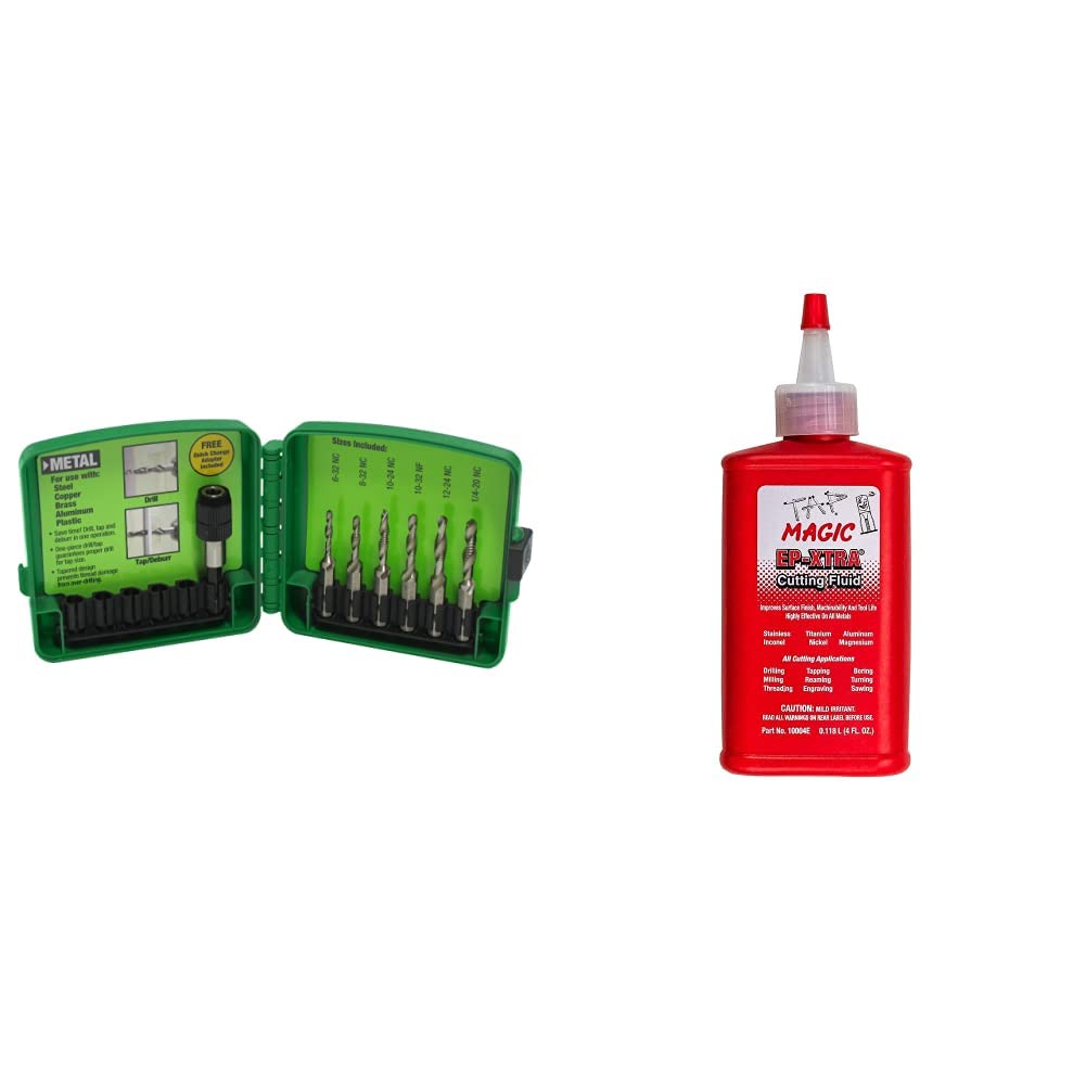Greenlee Drill Tap Countersink Set with Forney Cutting Fluid