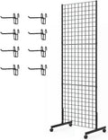 Gridwall Panels Display Stand 2x5 ft Three Piece with Wheels