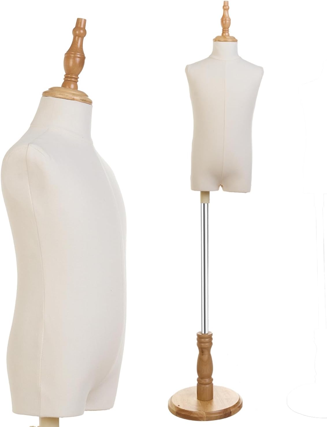 Kid Dress Form Mannequin for Clothes Display with Wood Stand