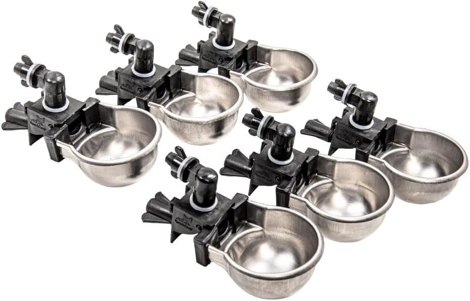 RAC Paws DIY Auto-Fill Metal Cups Waterer Kit for Small Pets