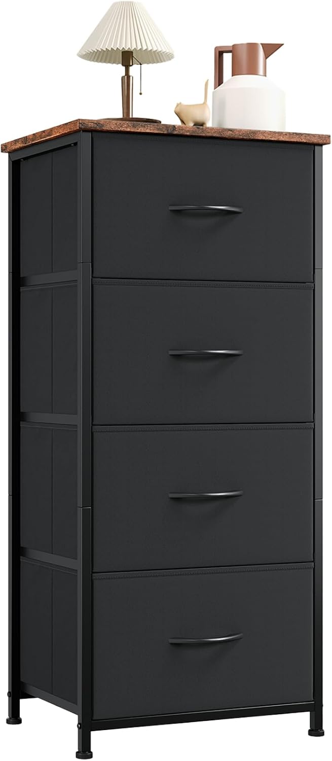 Somdot Dresser for Bedroom with 4 Drawers and Storage Bins