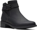 Clarks Maye Strap Ankle Boot - Comfortable Black Suede Classic