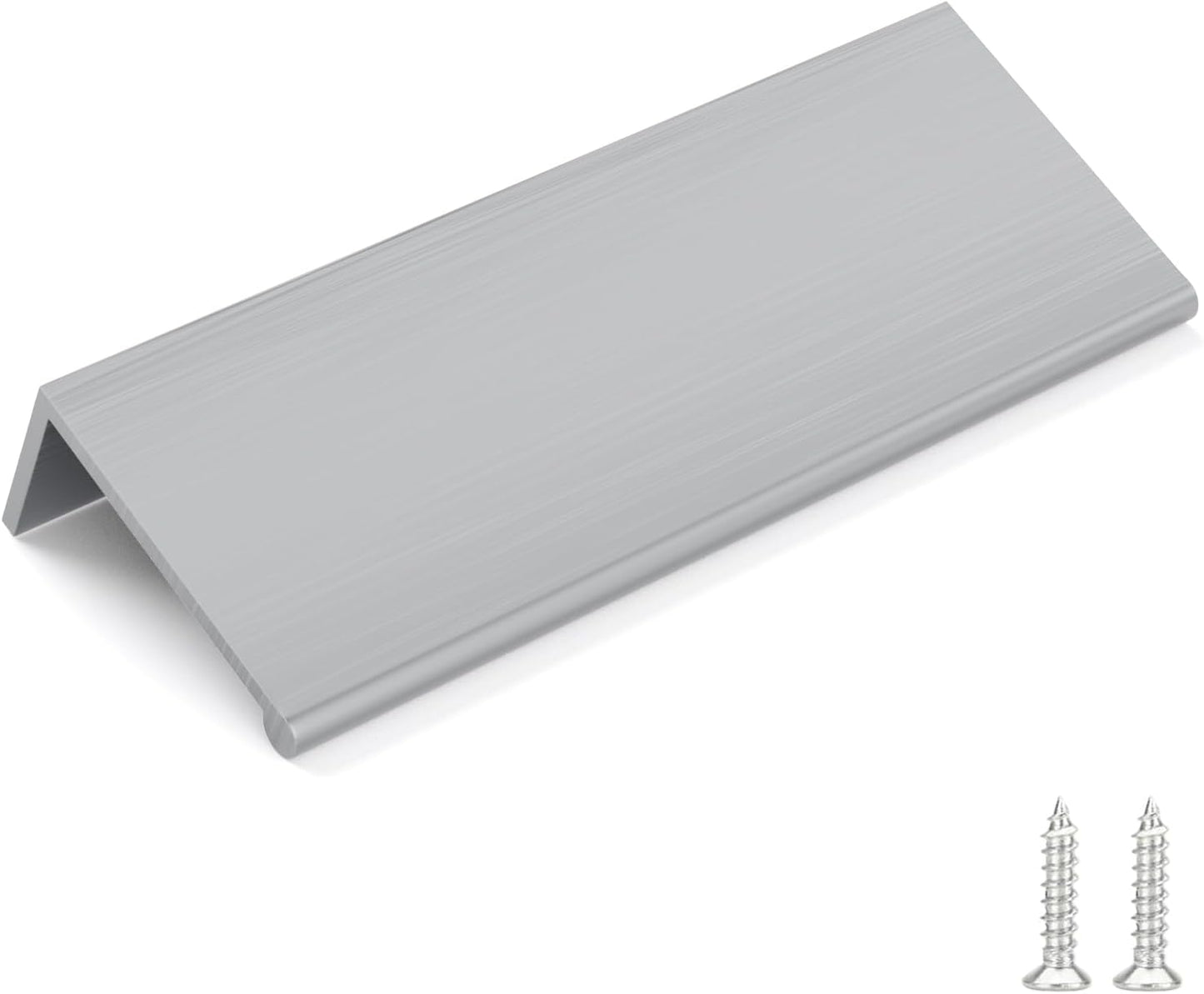 Brushed Nickel Finger Edge Pulls for Kitchen and Bedroom Drawers