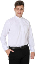 IvyRobes Mens Tab-Collar Long Sleeves Clergy Shirt - Classic Comfort