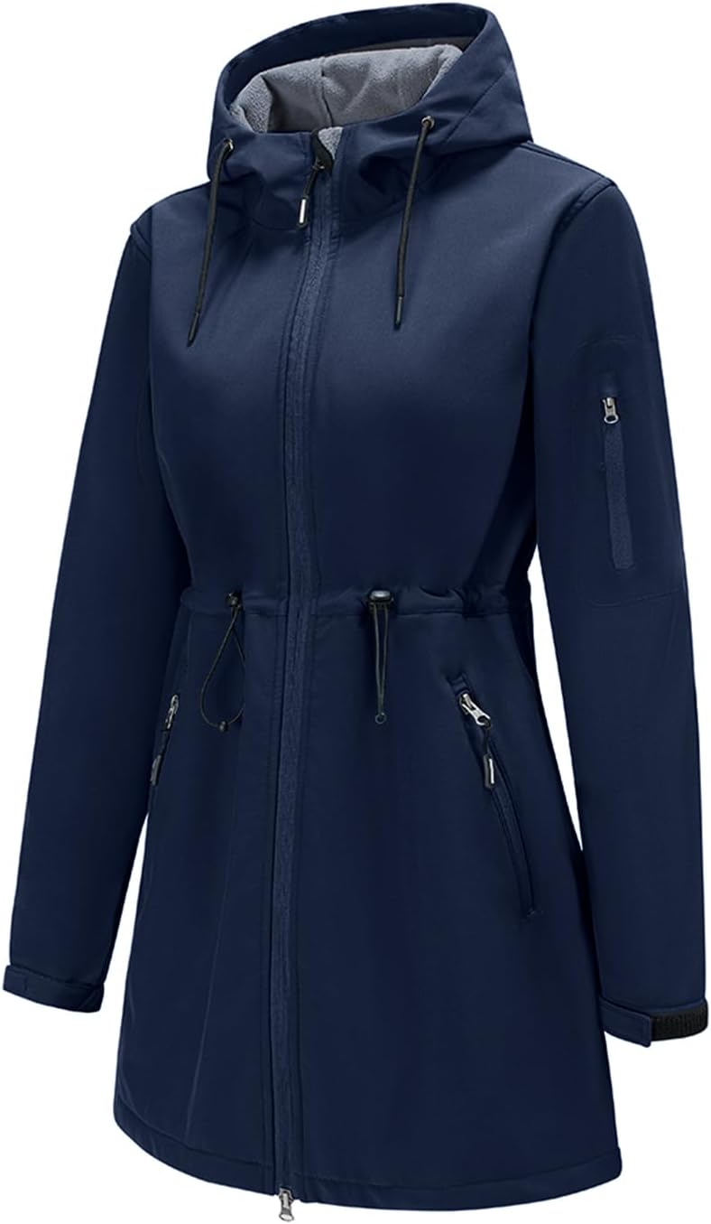 FARVALUE Women's Long Softshell Jacket for All-Weather Comfort