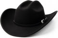 Zylioo Plus Size Felt Cowboy Hat - Multi Size Western Fedora