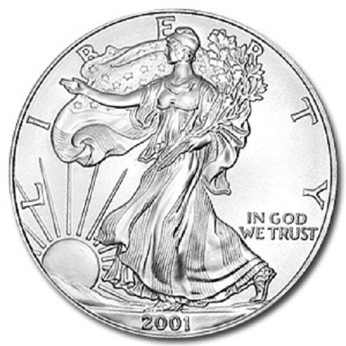 2001 Ounce American Silver Eagle Coin with Certificate of Authenticity