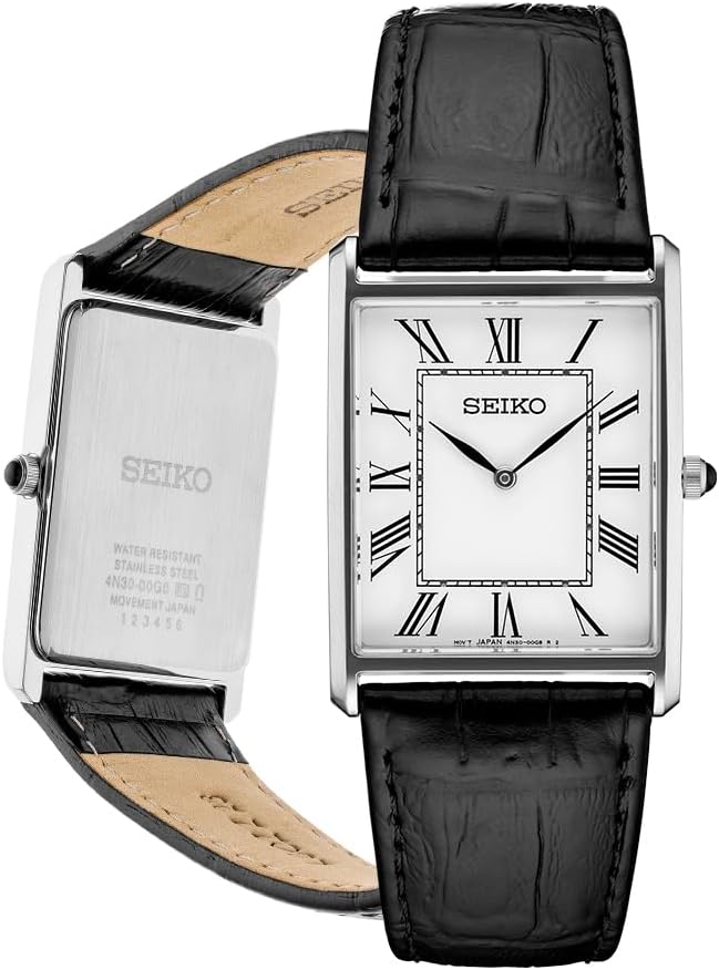 Seiko Essentials Watch for Men - Water Resistant Stainless Steel