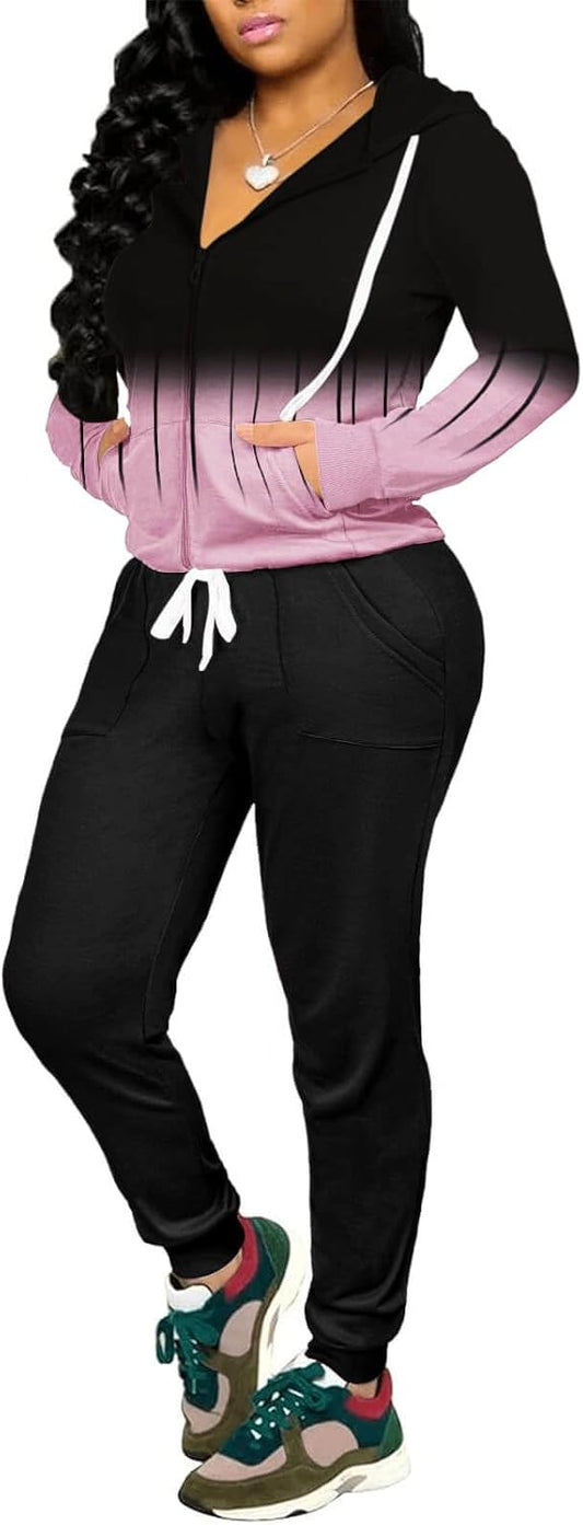 CLOCOR Track Suits for Women - Casual 2 Piece Outfits Set