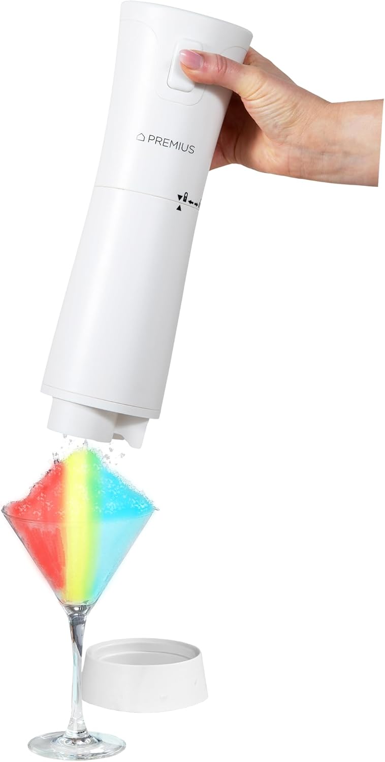 PREMIUS Cordless Shaved Ice Maker: 40 Snow Cones Per Charge!