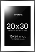 20x30 Poster Frame Black matted to 16x24 - Clean Matte Metal Frame