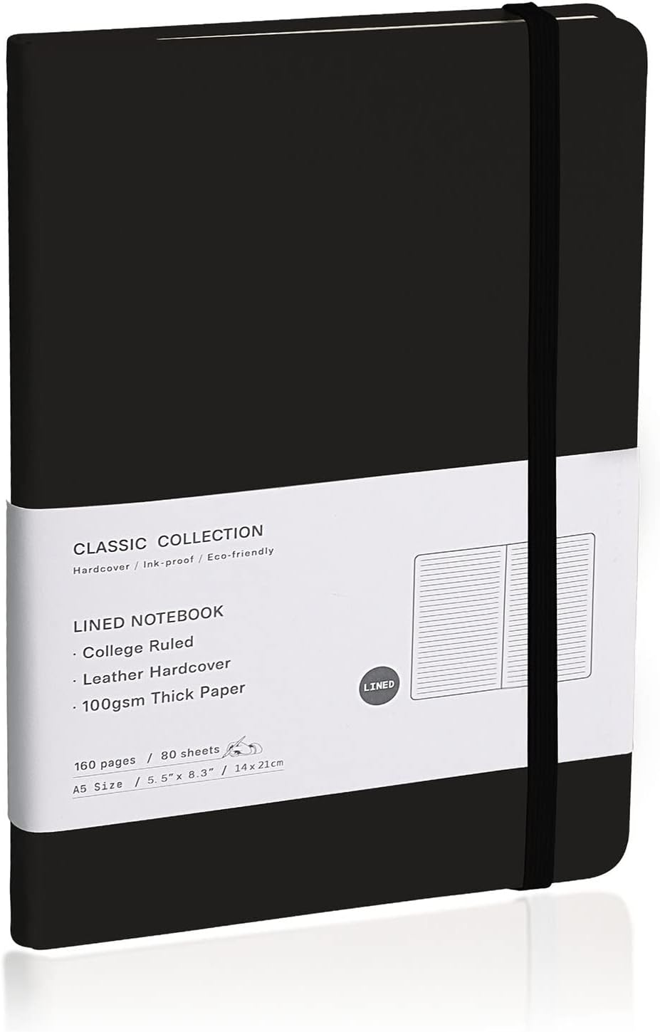 EMOMAS Deluxe Lined Journal - 160 Pages, Thick 100gsm Paper!