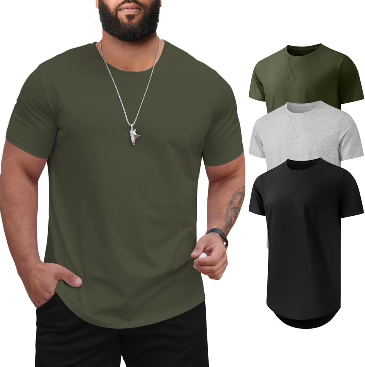 Men's Big and Tall T-Shirts 3XL-8XL for Casual Comfort