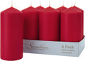 Stonebriar Unscented Red Pillar Candles 3 in x 8 in - Long Lasting