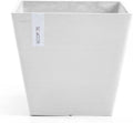 12in Pure White Rotterdam Square Planter - Recycled Composite