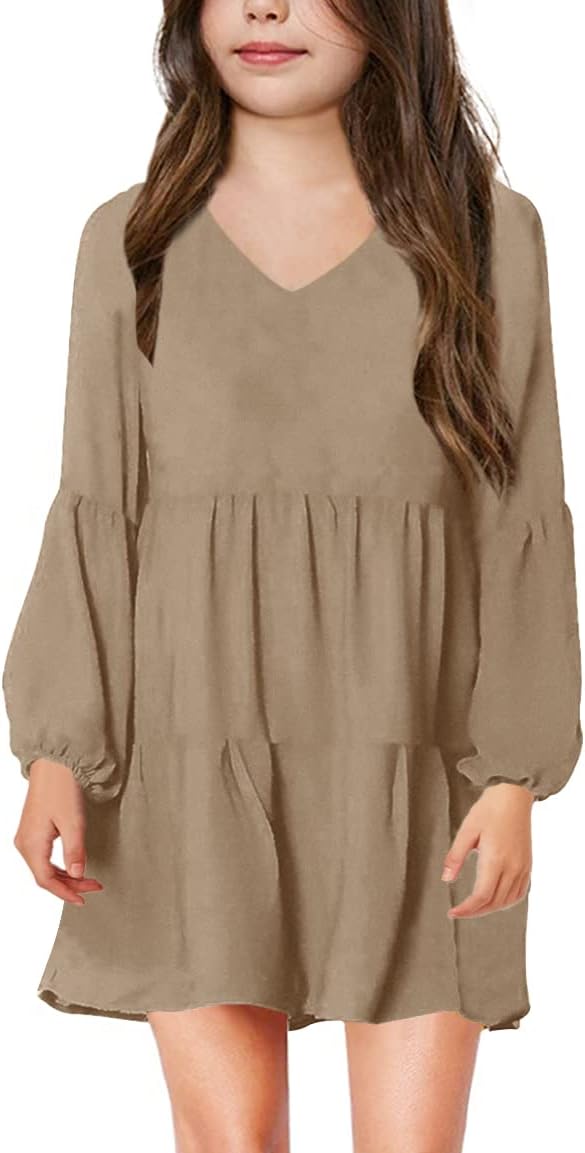 Imily Bela Girls Casual Tunic Dresses for School and Parties