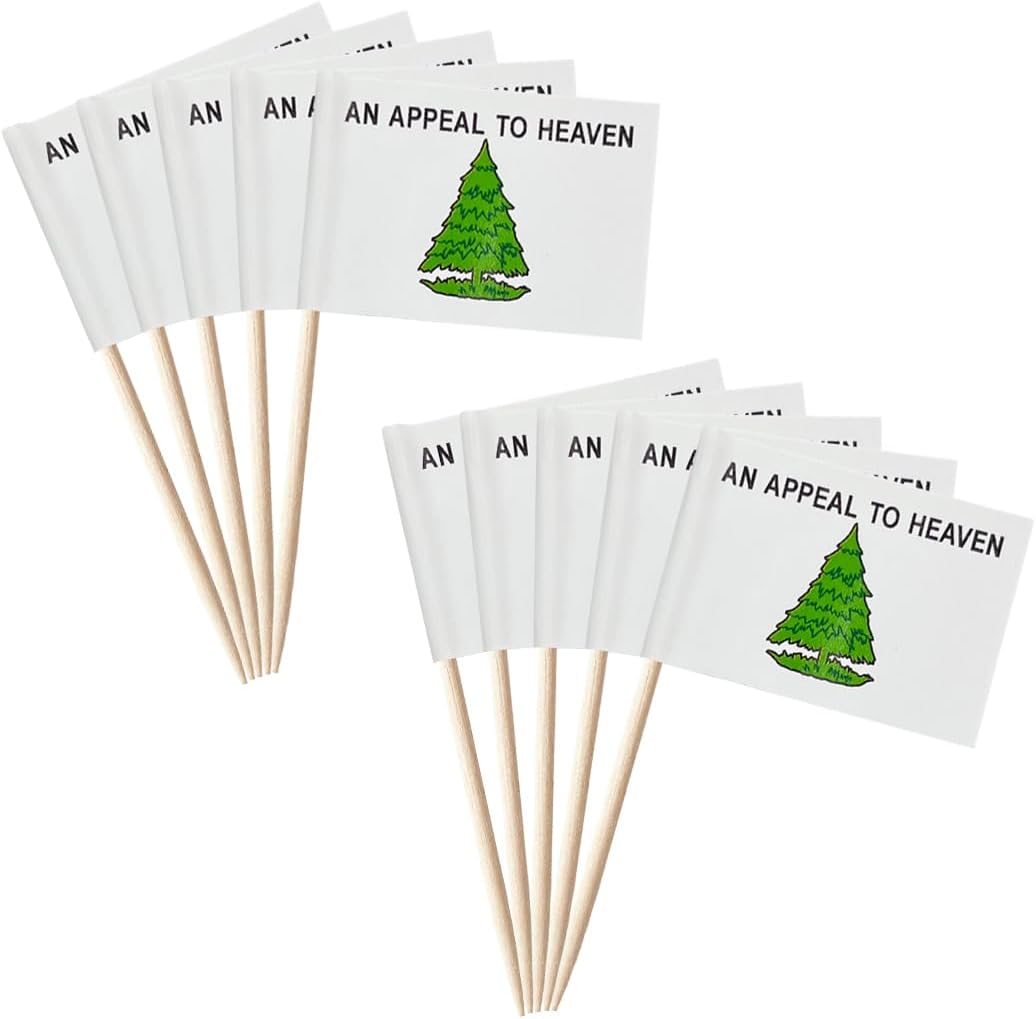100 Pcs Appeal to Heaven Mini Flags