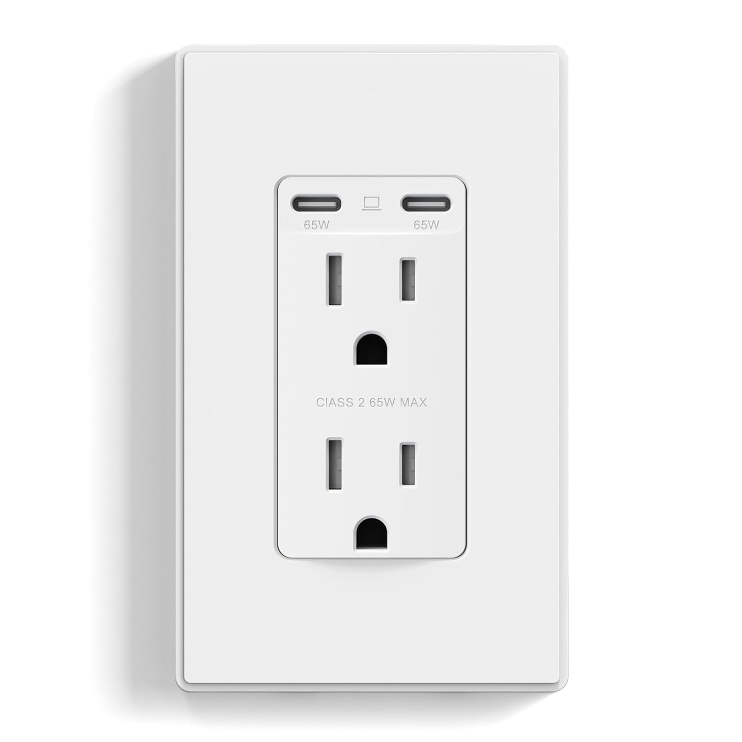 65W Ultra-Speed USB C Outlet Receptacle for Fast Charging