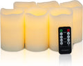 Flickering Flameless Candles Set of 6 with Remote Control