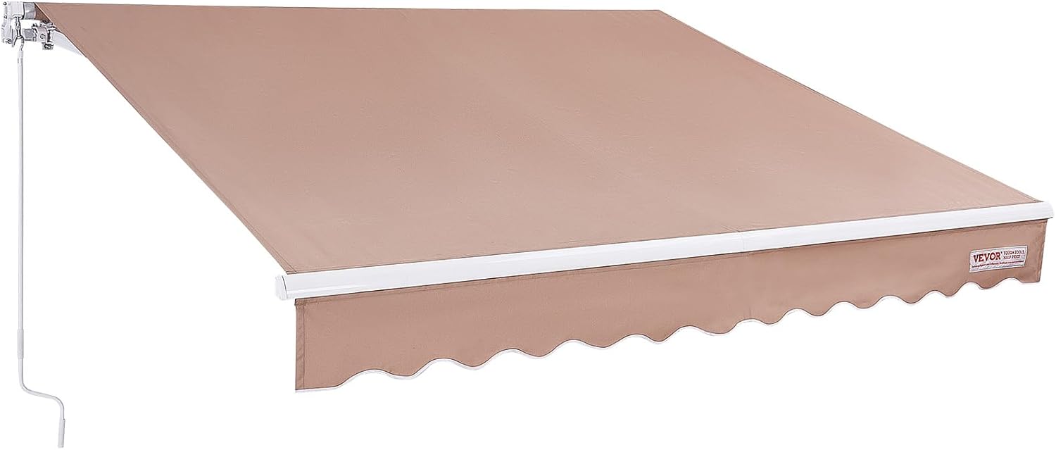 VEVOR 13x8 ft Manual Retractable Awning for Outdoor Shade