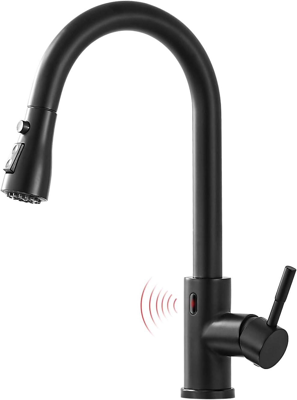 GIMILI Matte Black Touchless Kitchen Faucet with Pull Down Sprayer
