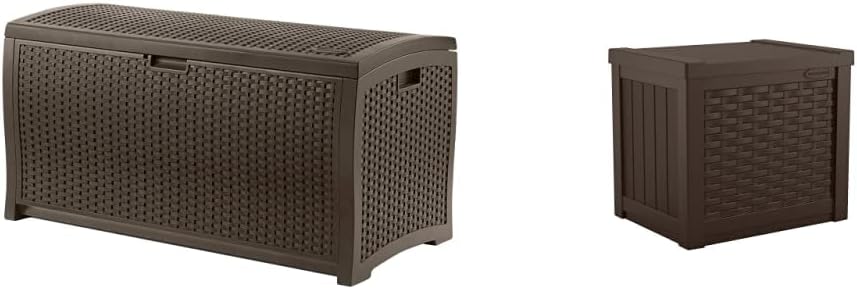 Suncast 73-Gallon Medium Deck Box and 22-Gallon Storage Seat