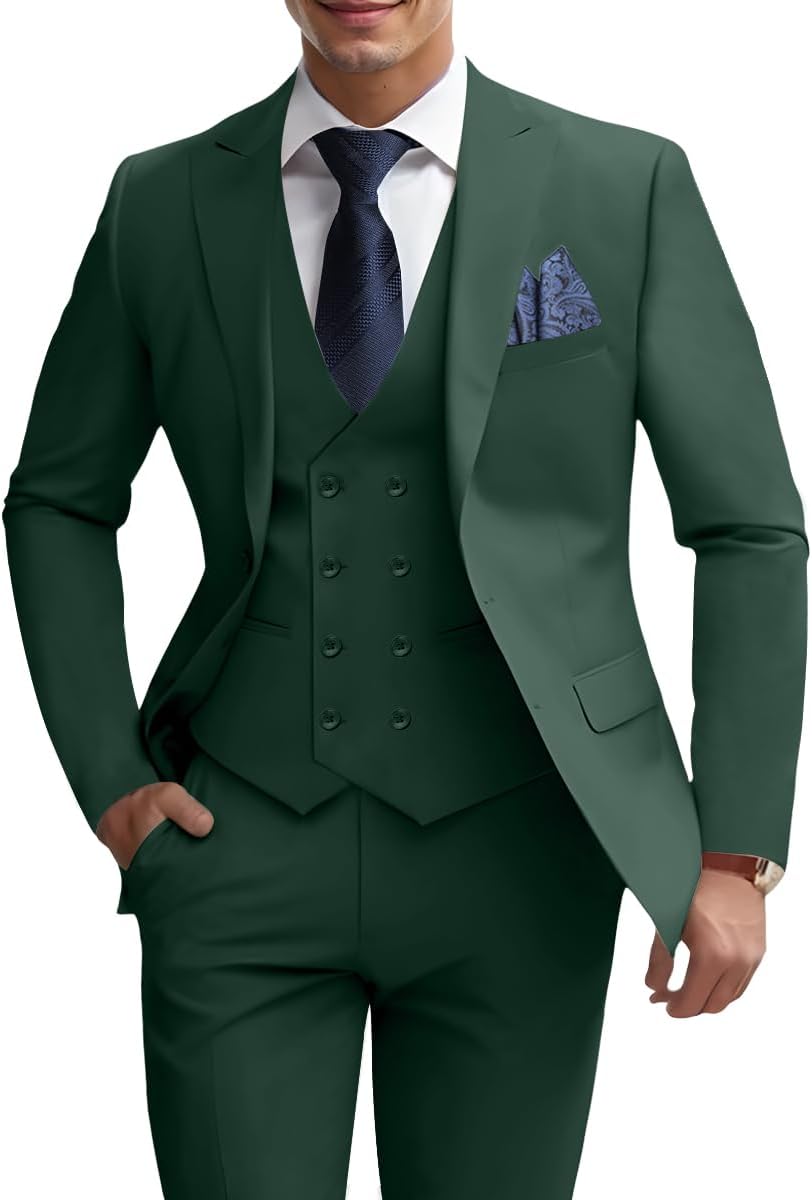 Mens 3 Piece Slim Fit Suit Set for Business and Formal Events