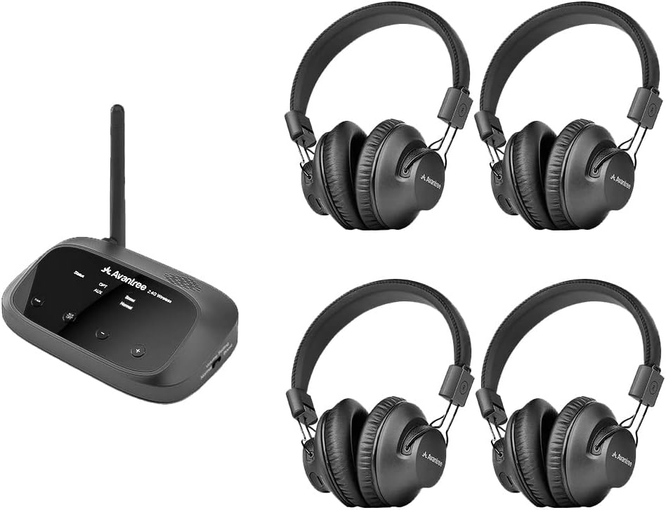 Avantree Quartet Wireless Headphones for Group Listening Experience