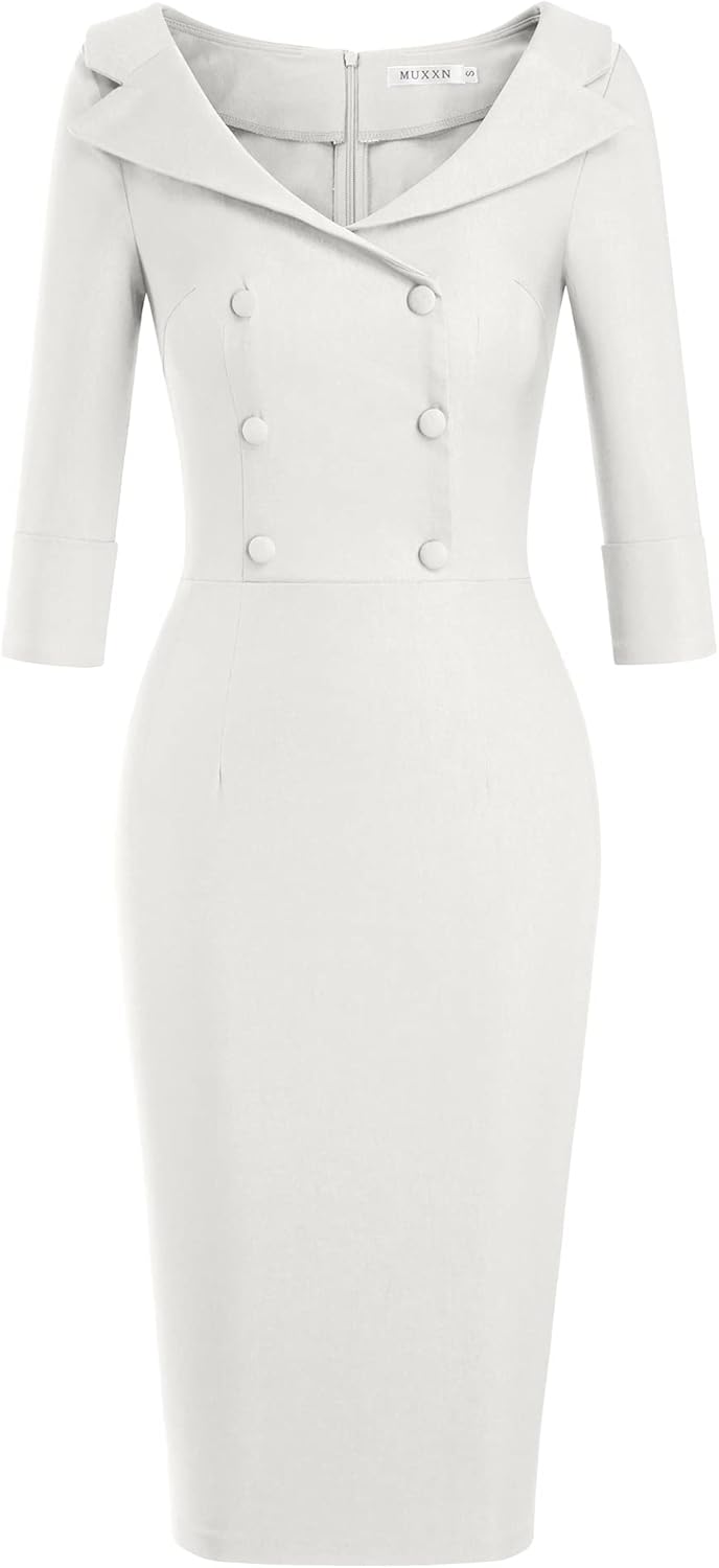 MUXXN Women's Classic Vintage Sweetheart Neckline Dress Review