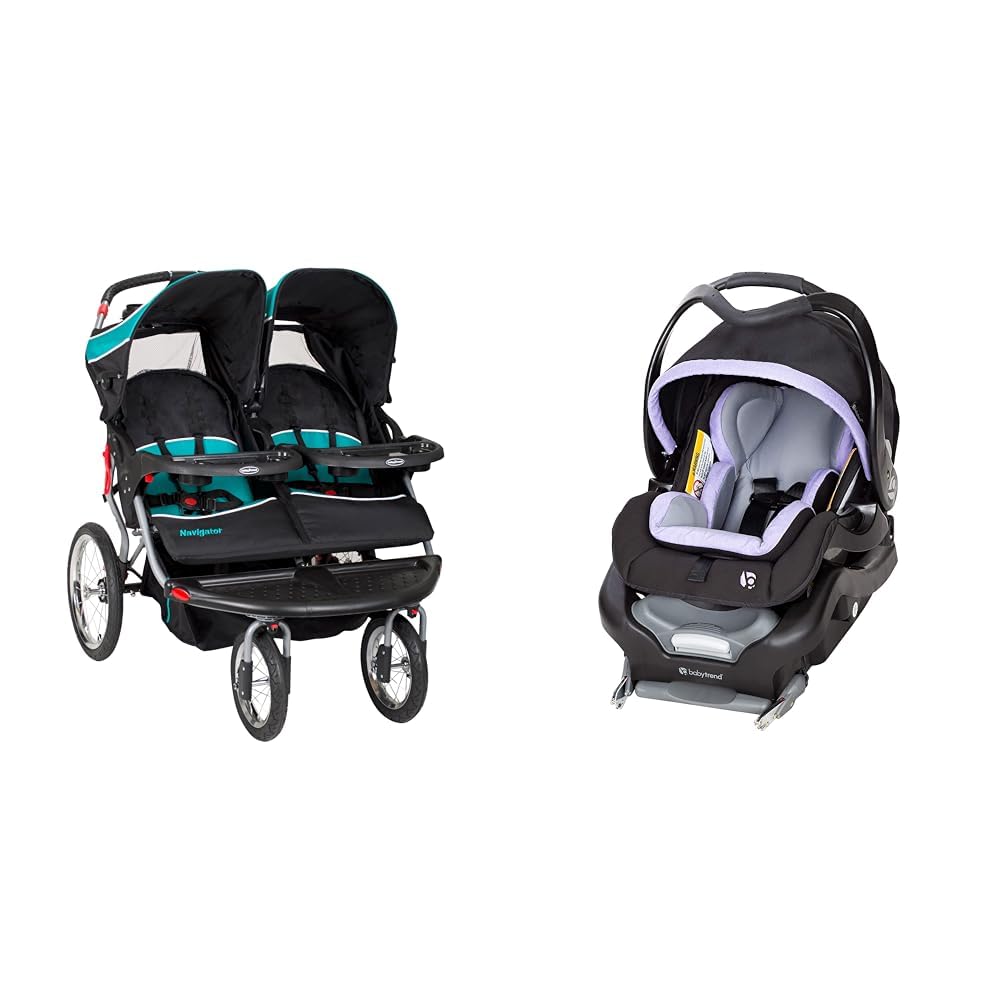 Baby Trend Navigator Double Jogger Stroller with Car Seat Combo