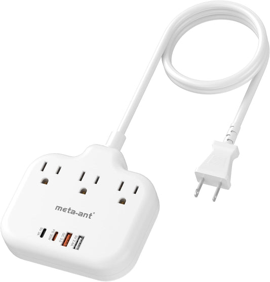 PD30W 2 Prong Power Strip with USB C for Fast Charging Needs