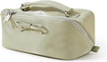 Travel Makeup Bag Large Capacity Cosmetic Organizer - Flat-Open Design