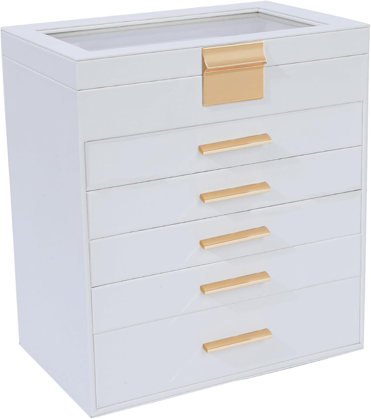 BOOVO Jewelry Box for Women - Elegant 6 Layer Organizer
