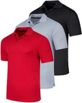 Men's Quick-Dry Polo 3-Pack - Big & Tall Performance Shirts
