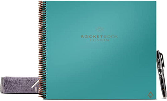 Rocketbook Fusion Smart Letter Size Notebook - Reusable & Teal