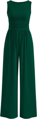 One Piece Jumpsuits for Women - Sleeveless Wide Leg Romper Relaxed Fit