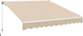 Yaheetech 10 ft x 8 ft Retractable Patio Awning - Manual Crank Shade