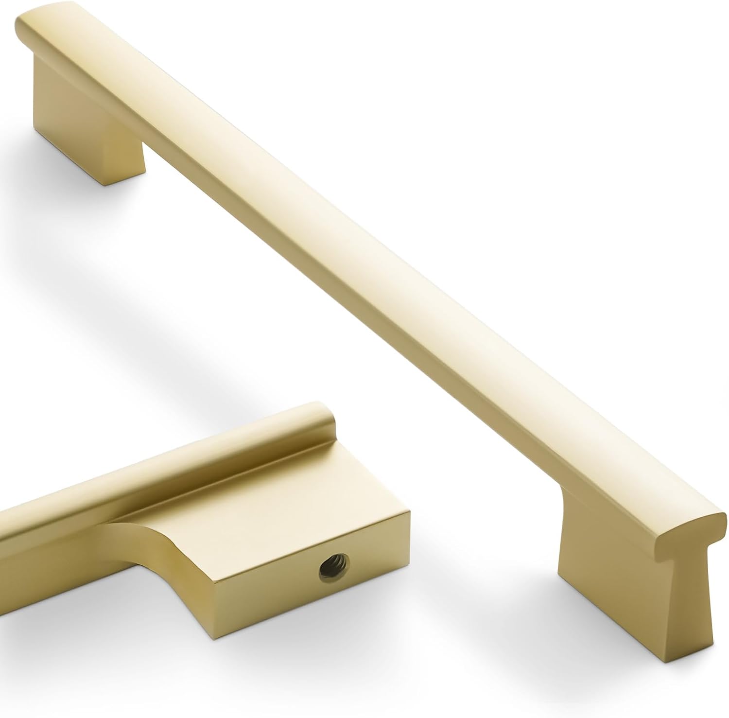 10 Pack Brushed Gold Cabinet Pulls for Kitchen and Bathroom