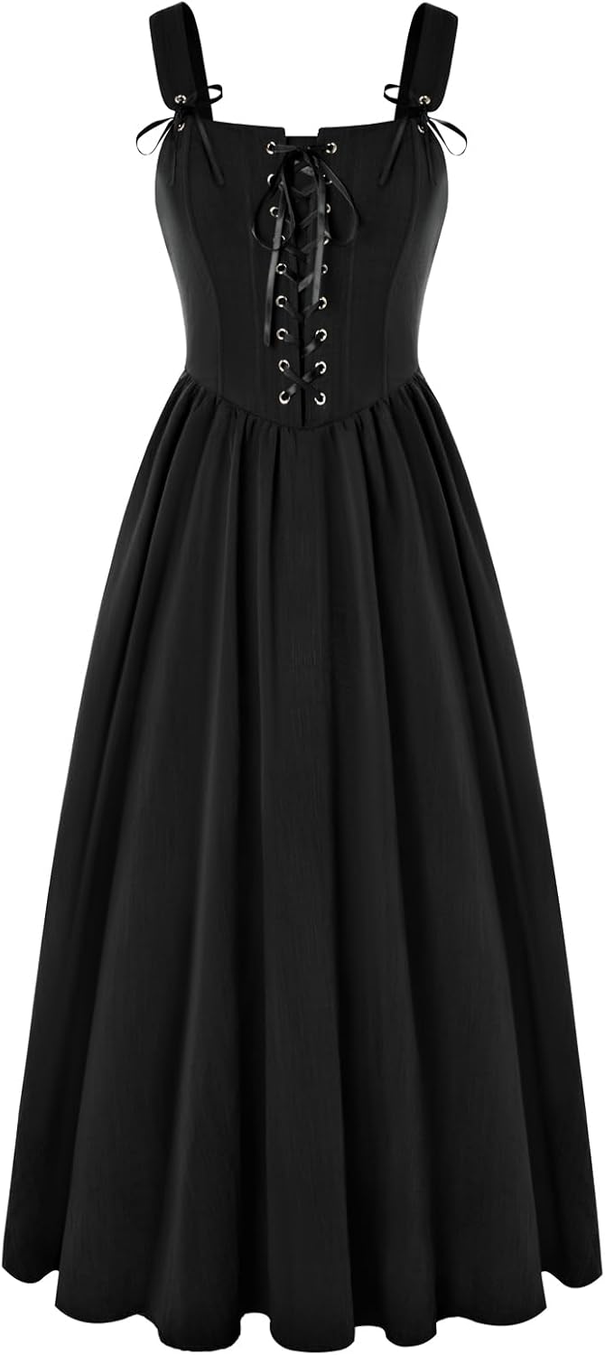 Scarlet Darkness Renaissance Dress for Women - Lace Up Costume