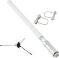 UHF Fiberglass Antenna with Ground Plane Kit 400-470MHz - Compact Base