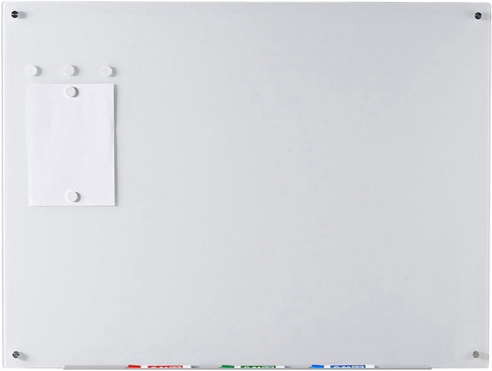 Magnetic Ultra White Glass Dry-Erase Board Set for Productivity