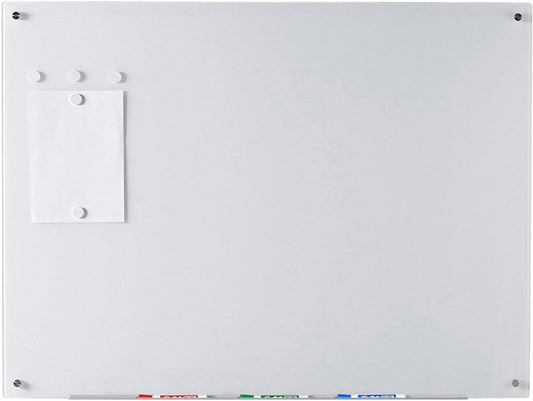 Magnetic Ultra White Glass Dry-Erase Board Set for Productivity