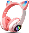 Gift for Girls Bluetooth Headphones for Kids - Cute Cat Ear Foldable