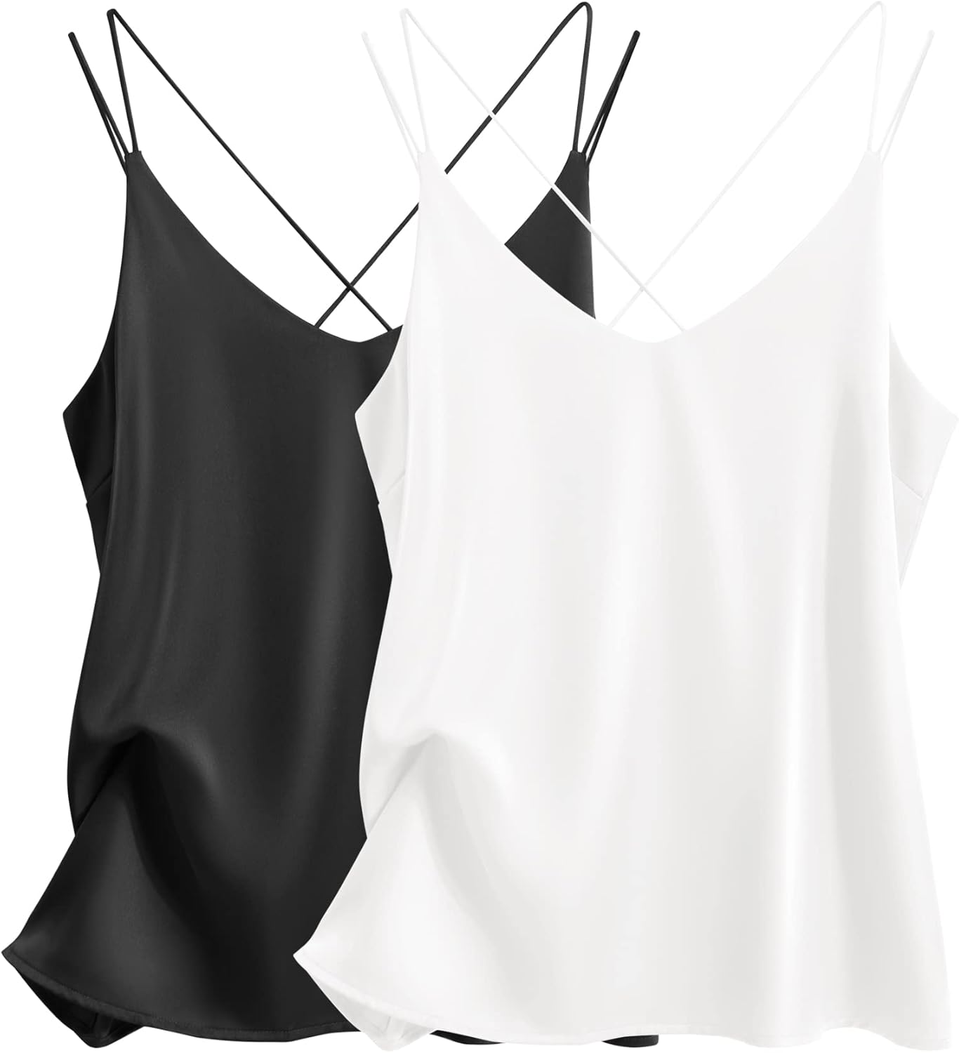 Ekouaer Womens Silk Satin Camisole Tank Tops for Stylish Looks