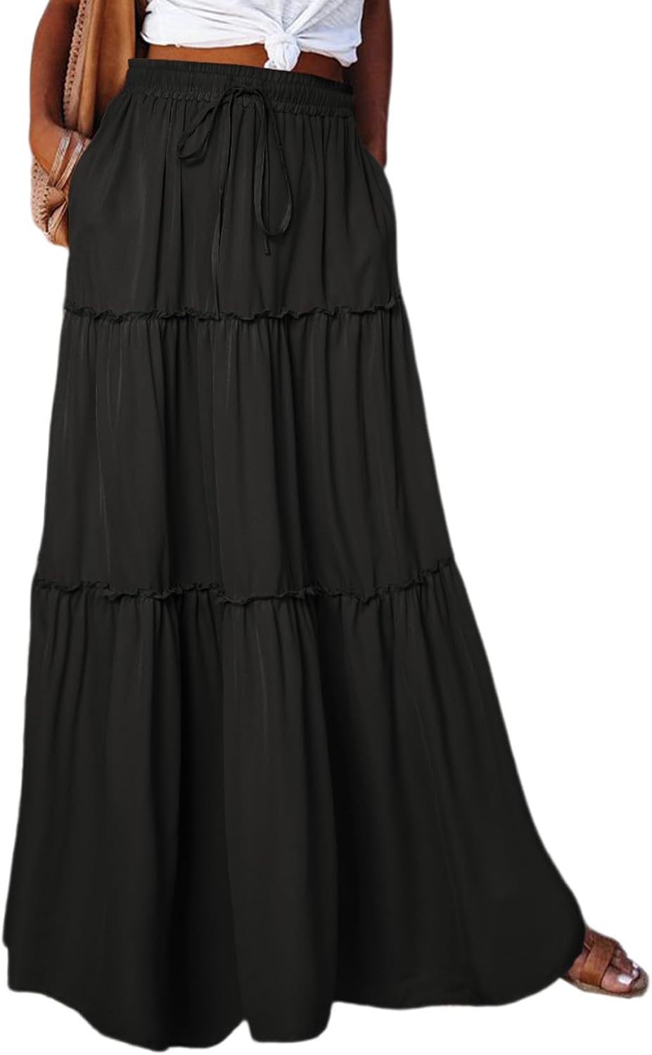 Boho Floral Print Maxi Skirt for Women - Elegant and Trendy