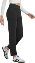 baleaf Women's Fleece Lined Travel Pants - Water Resistant Cold