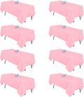 Pink 8 Pack Tablecloth 60x126 in for 8 ft Rectangle Tables - Budget